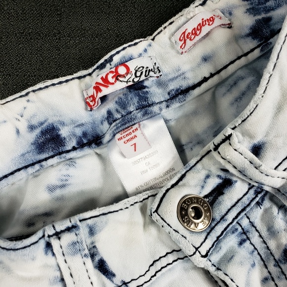 BONGO Girls Acid Washed Jegging Jeans - Picture 5 of 6